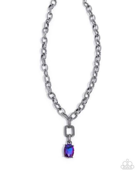Refulgent Recognition - Purple Necklace - Paparazzi - Dare2bdazzlin N Jewelry