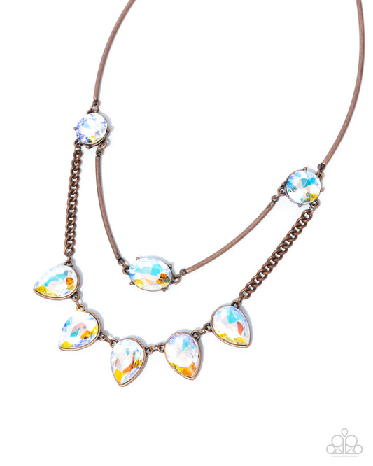 Confident Cascade - Copper Necklace - Paparazzi - Dare2bdazzlin N Jewelry