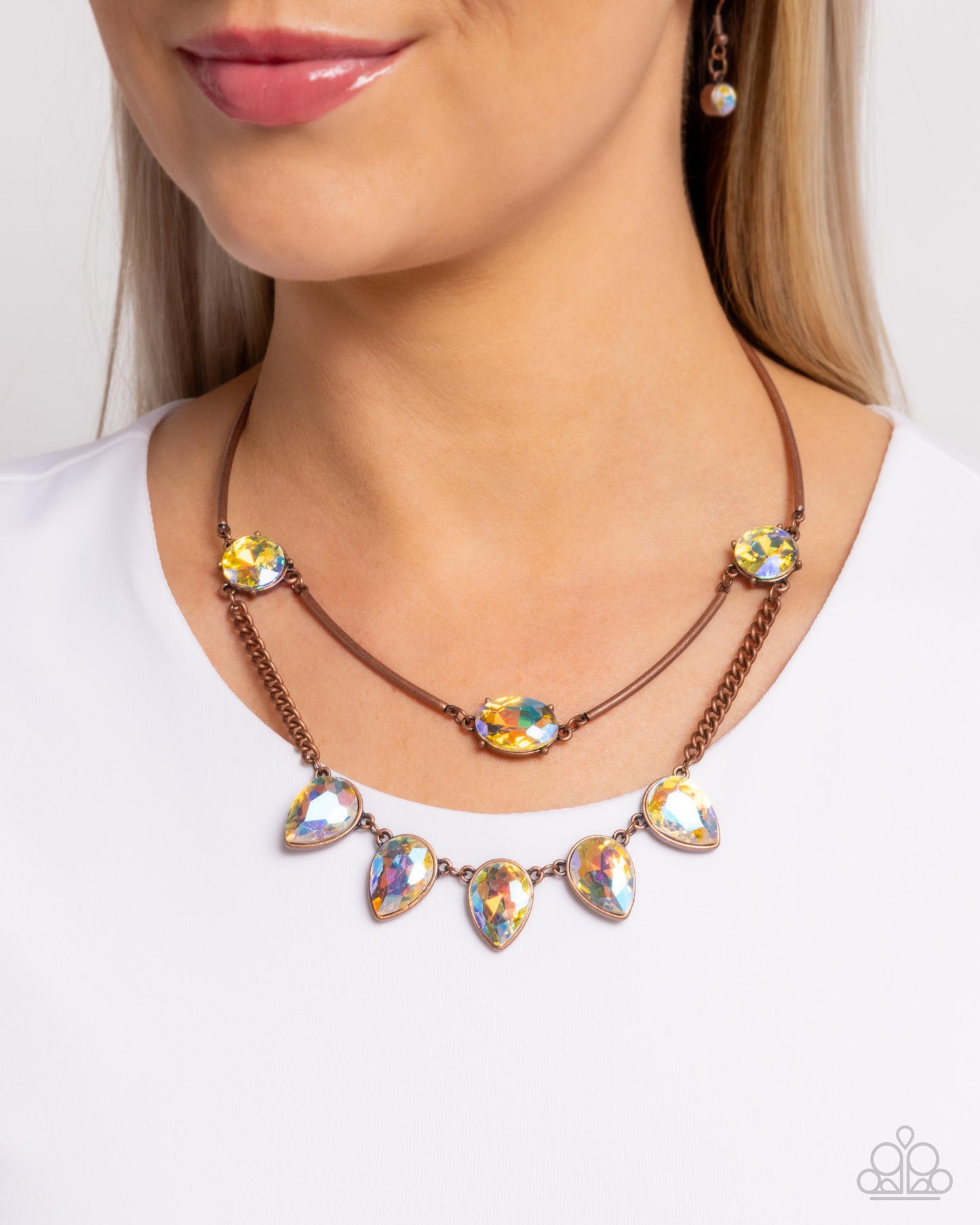 Confident Cascade - Copper Necklace - Paparazzi - Dare2bdazzlin N Jewelry