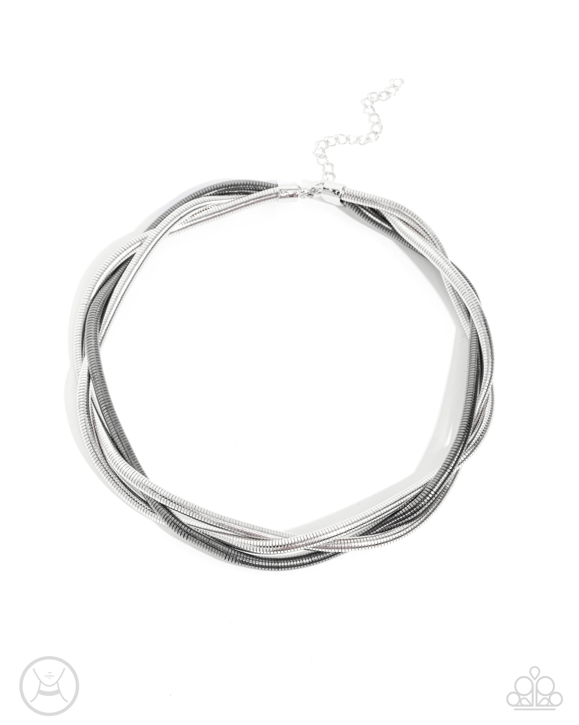 Sleek Splendor - Silver Necklace - Paparazzi - Dare2bdazzlin N Jewelry