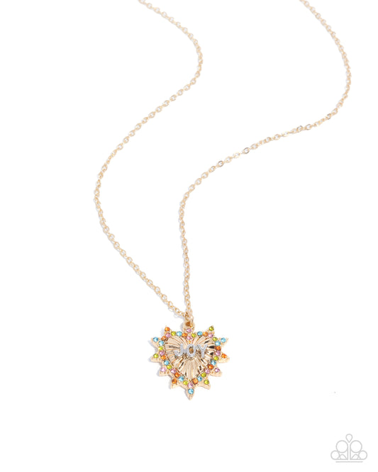 Joy to the World - Gold Necklace - Paparazzi - Dare2bdazzlin N Jewelry
