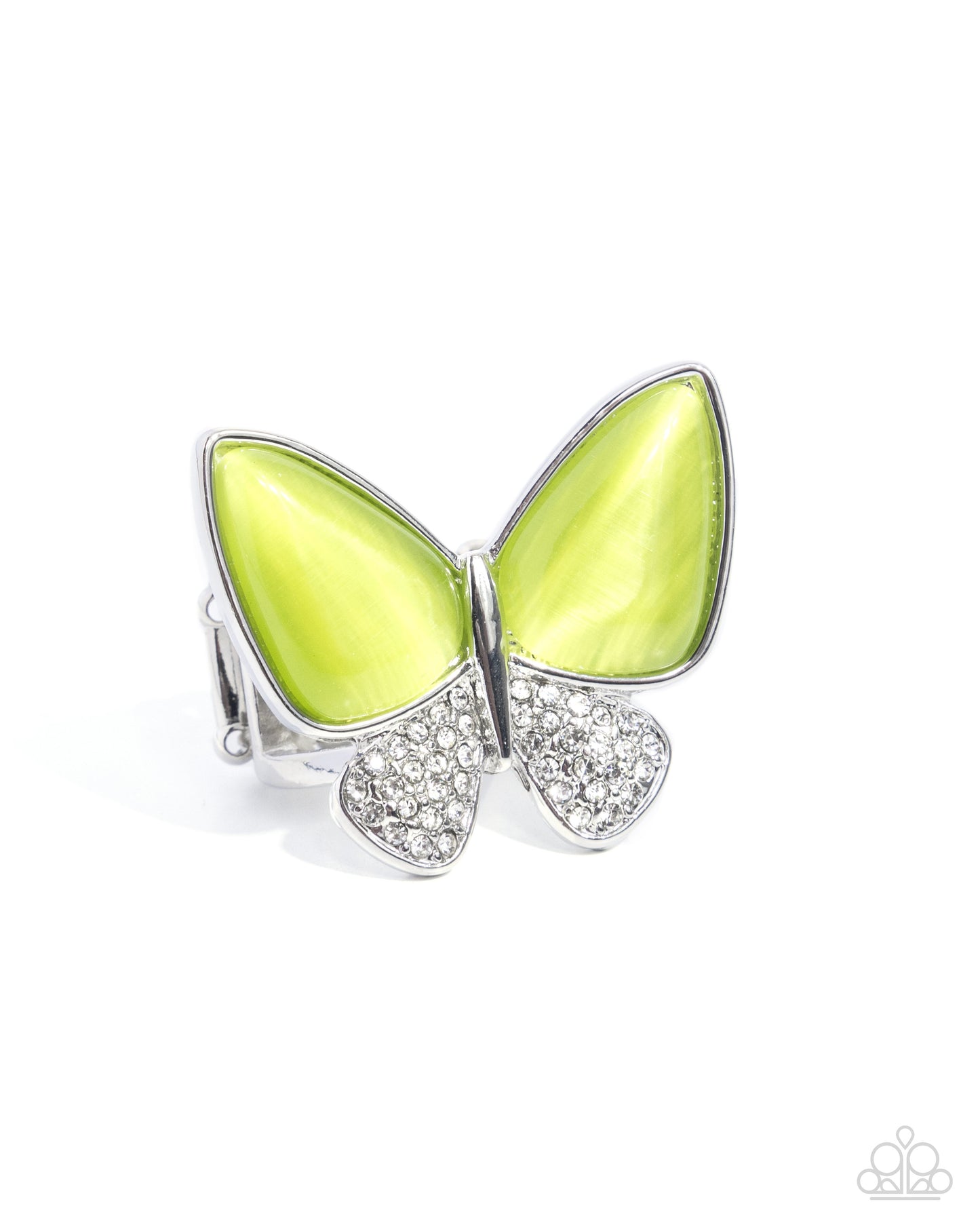 Fluttering Flex - Green Ring - Paparazzi - Dare2bdazzlin N Jewelry