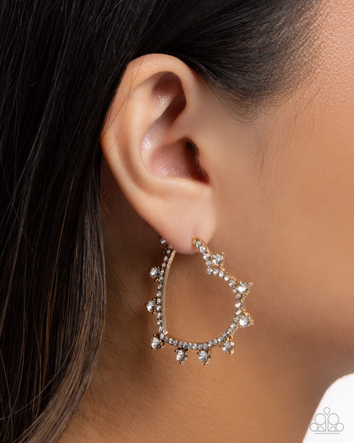 Excessive Elevation - Gold Hoop Earring - Paparazzi - Dare2bdazzlin N Jewelry
