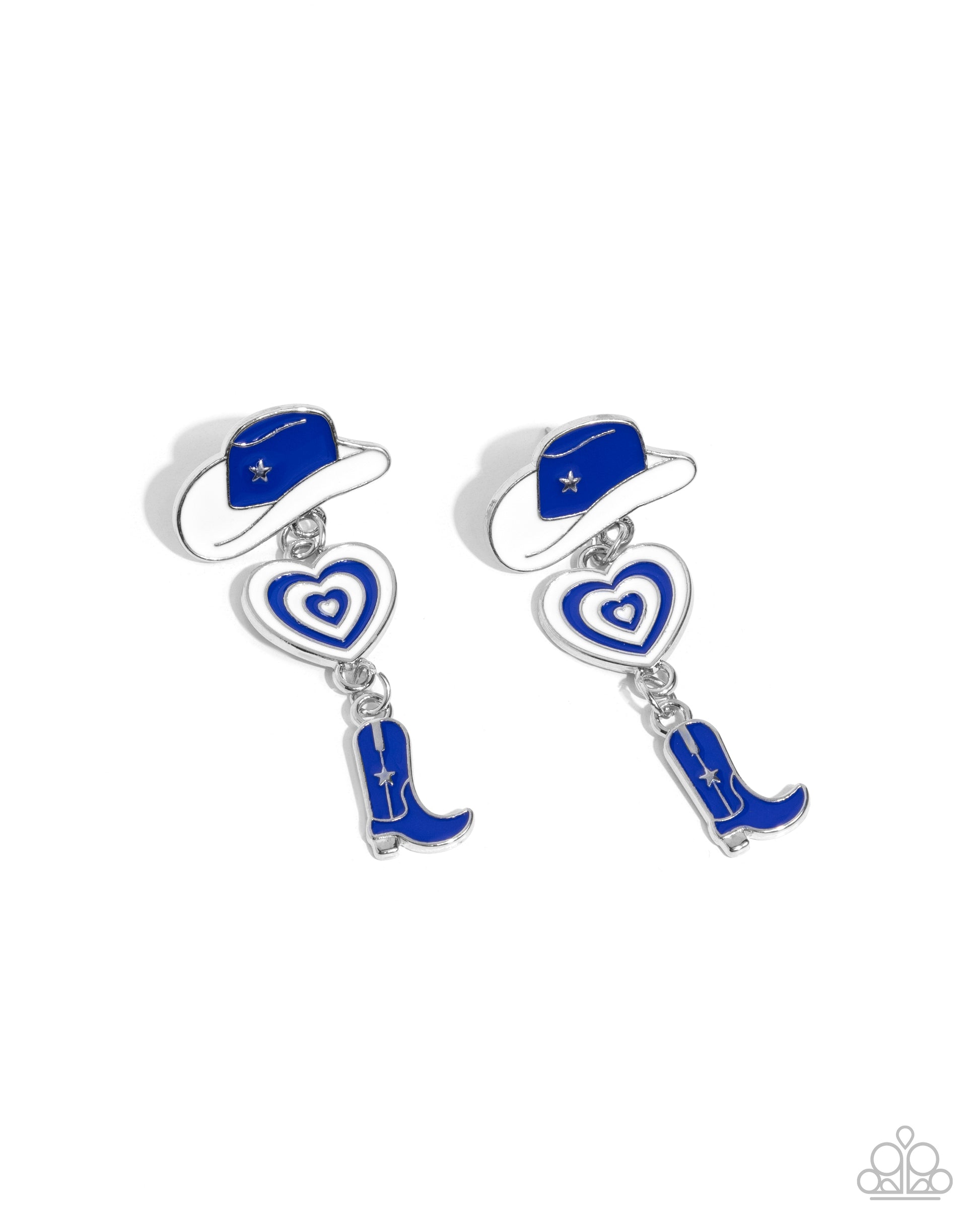 Swing Dance Delight - Blue Post Earring - Paparazzi - Dare2bdazzlin N Jewelry