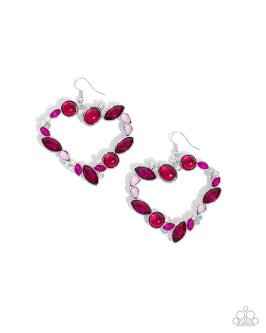Heart Hierarchy - Pink Earring - Paparazzi - Dare2bdazzlin N Jewelry