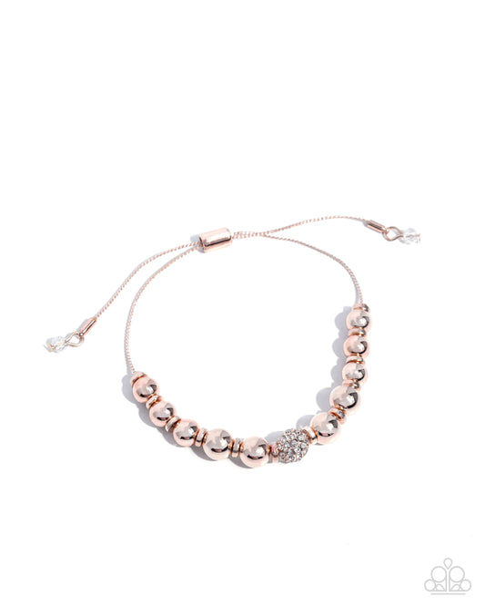 Slow and READY - Rose Gold Bracelet - Paparazzi - Dare2bdazzlin N Jewelry