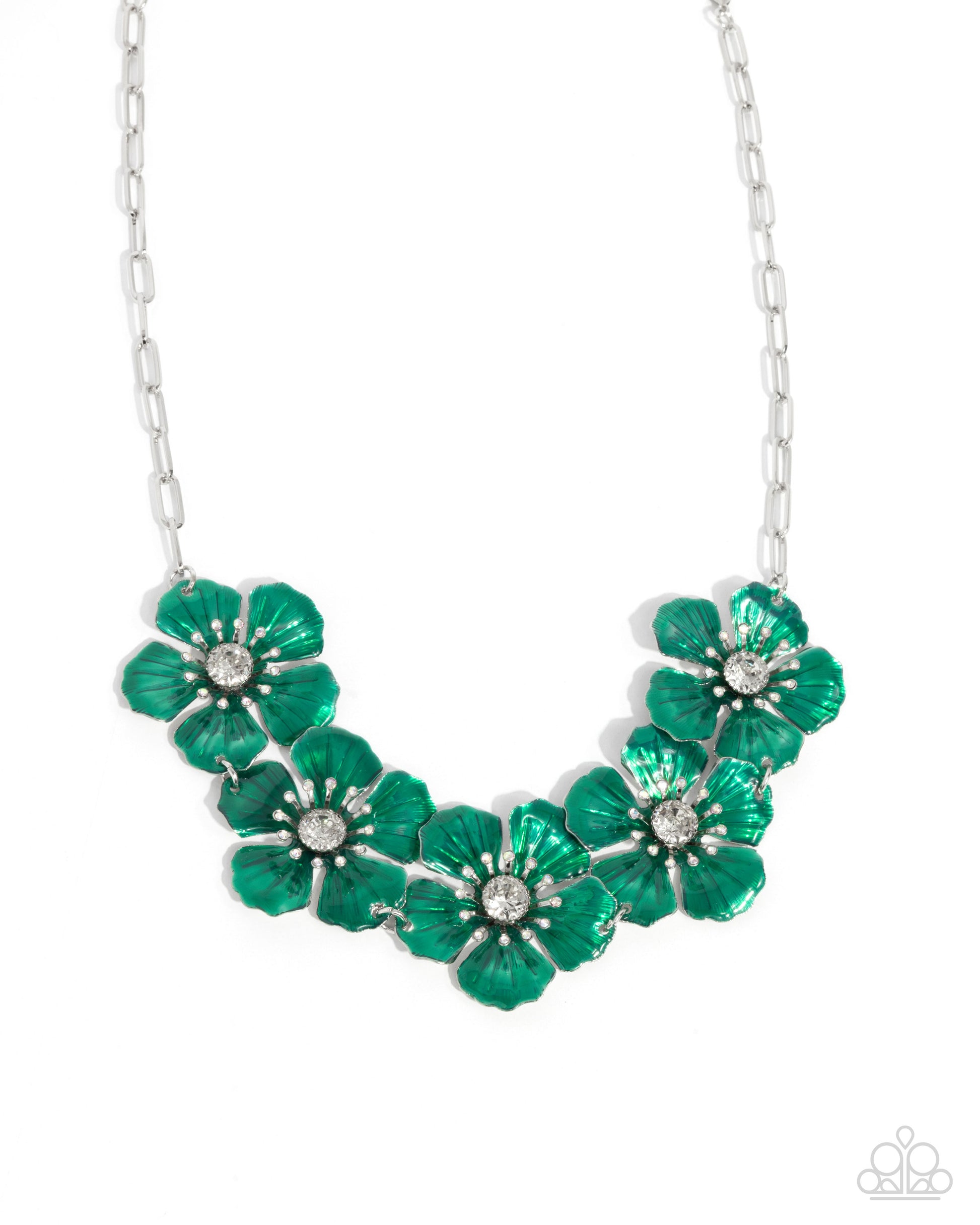 Eternal Efflorescence - Green Necklace - Paparazzi - Dare2bdazzlin N Jewelry