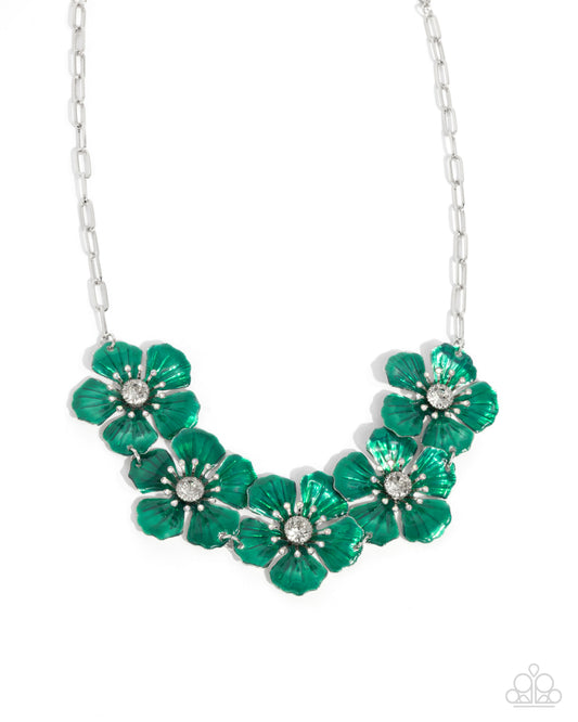 Eternal Efflorescence - Green Necklace - Paparazzi - Dare2bdazzlin N Jewelry