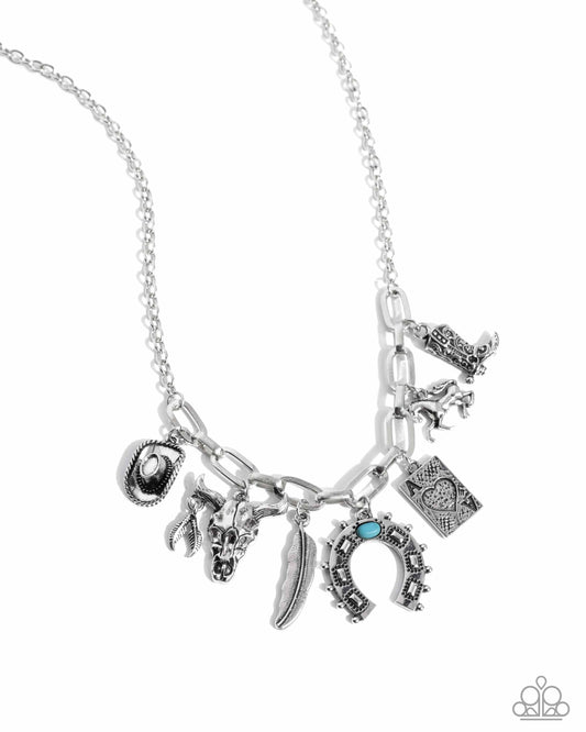 Saloon Girl - Blue Necklace - Paparazzi - Dare2bdazzlin N Jewelry