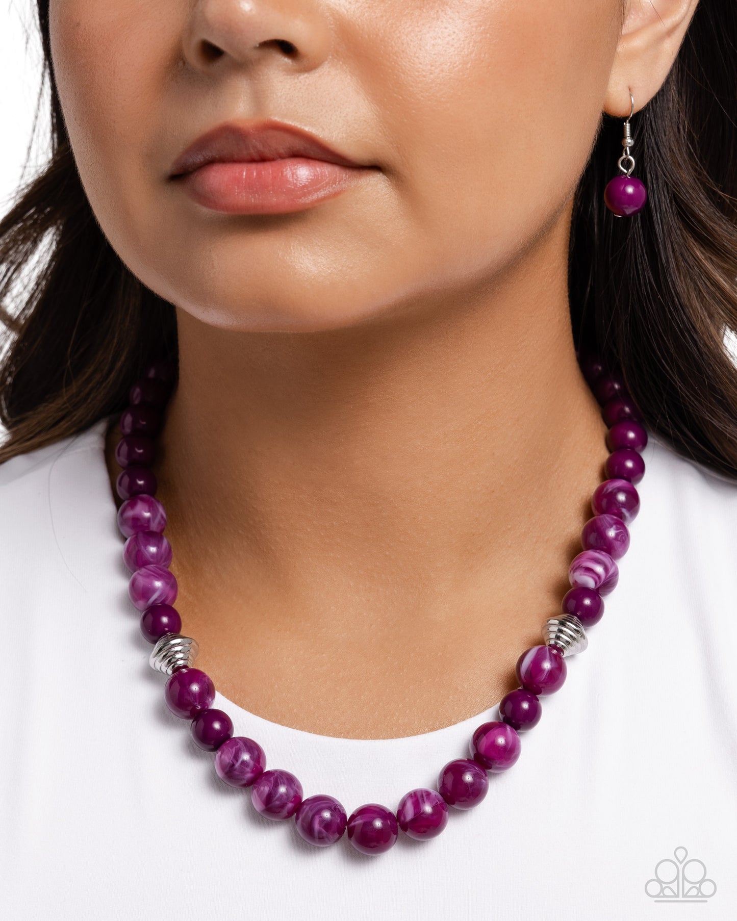 Showroom Swirl - Purple Necklace - Paparazzi - Dare2bdazzlin N Jewelry