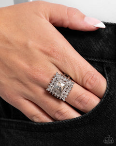 Sovereign Square - Silver Ring - Paparazzi