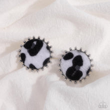 Load image into Gallery viewer, Cowhide Couture - Black Post Earring - Paparazzi
