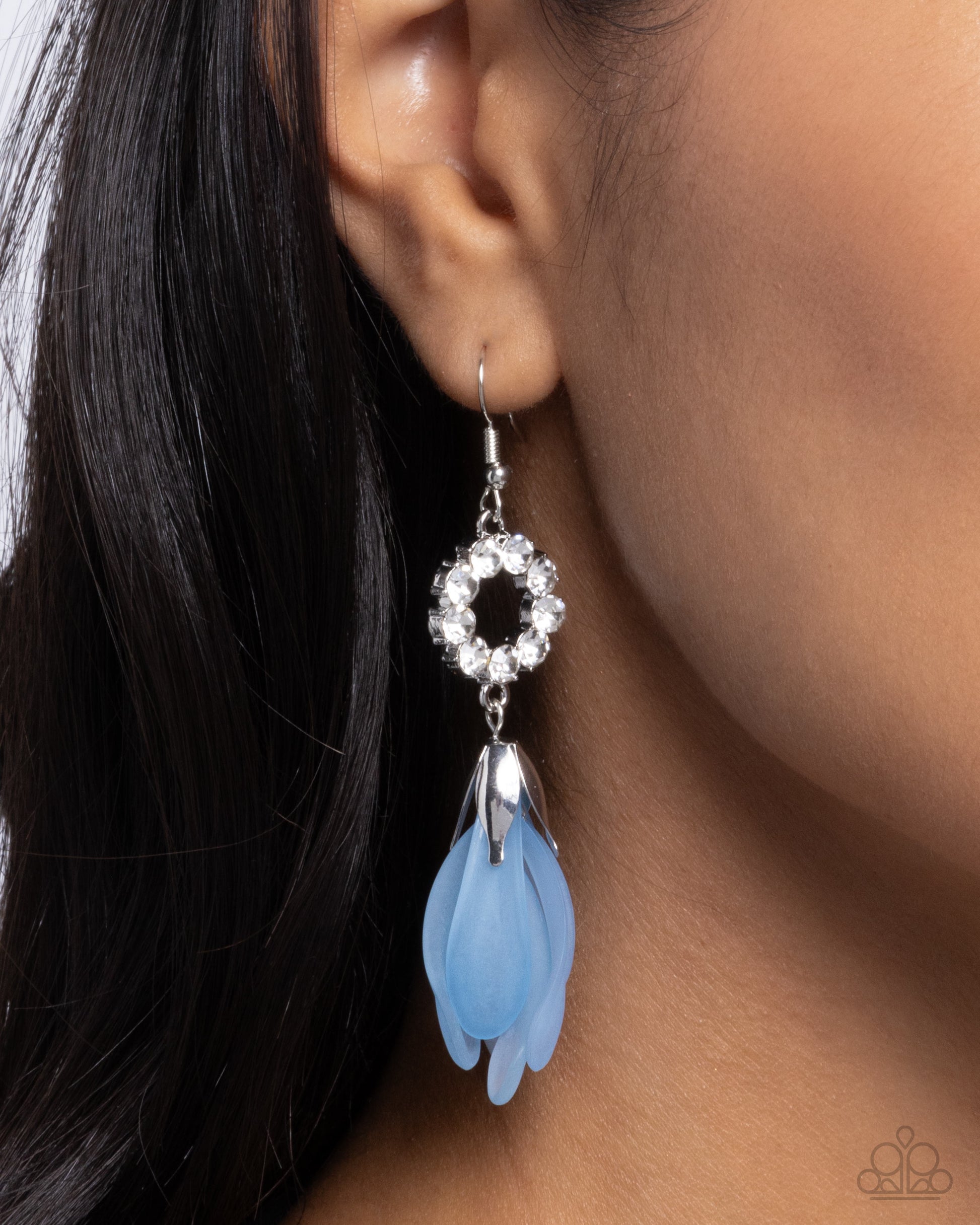 Profuse Petals - Blue Earring - Paparazzi - Dare2bdazzlin N Jewelry