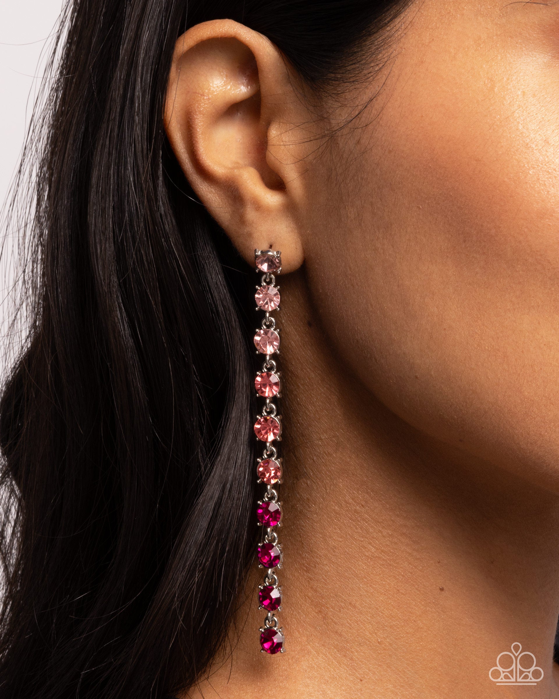 Opulent Ombré - Pink Post Earring - Paparazzi - Dare2bdazzlin N Jewelry