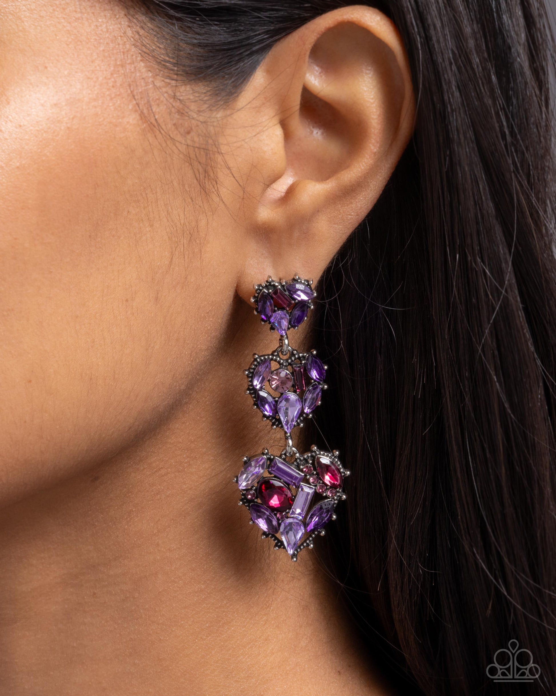 Lovable Lure - Purple Post Earring - Paparazzi - Dare2bdazzlin N Jewelry