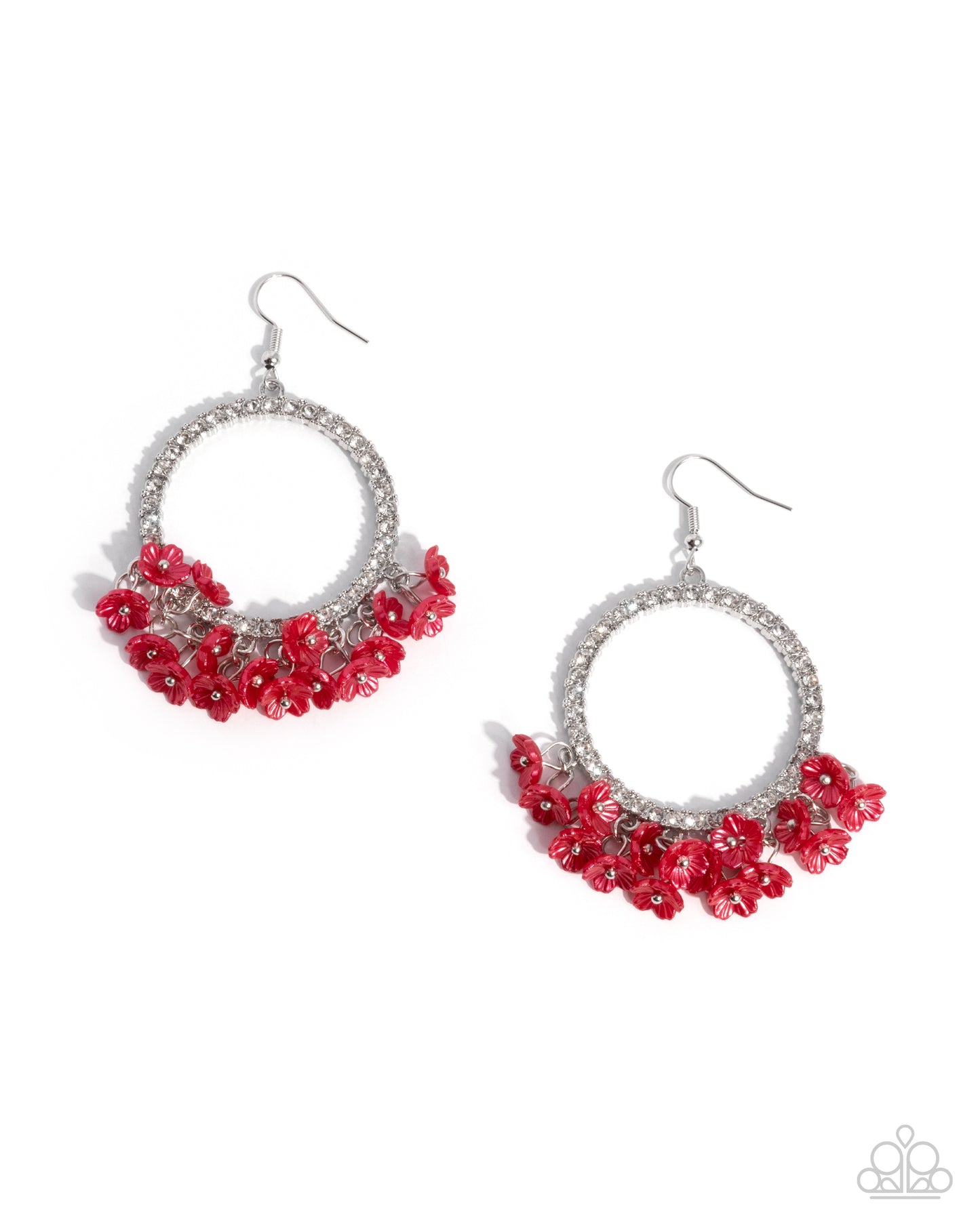 Wreathed Wisteria - Red Earring - Paparazzi - Dare2bdazzlin N Jewelry