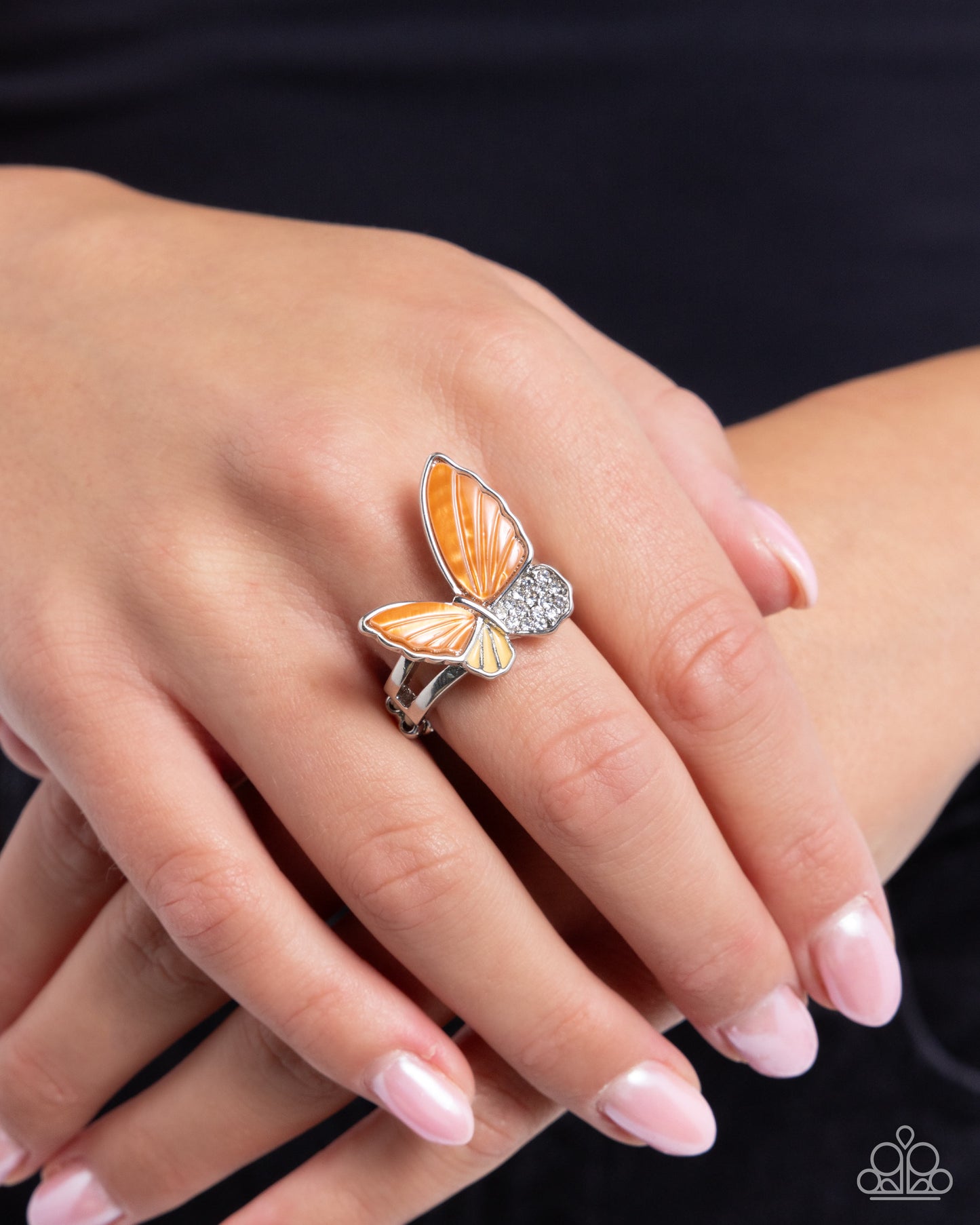 Fluttering Fidelity - Orange Ring - Paparazzi - Dare2bdazzlin N Jewelry