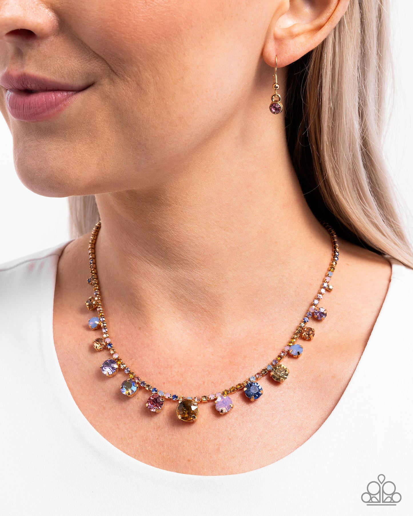 Colorful Countess - Multi Necklace - Paparazzi - Dare2bdazzlin N Jewelry