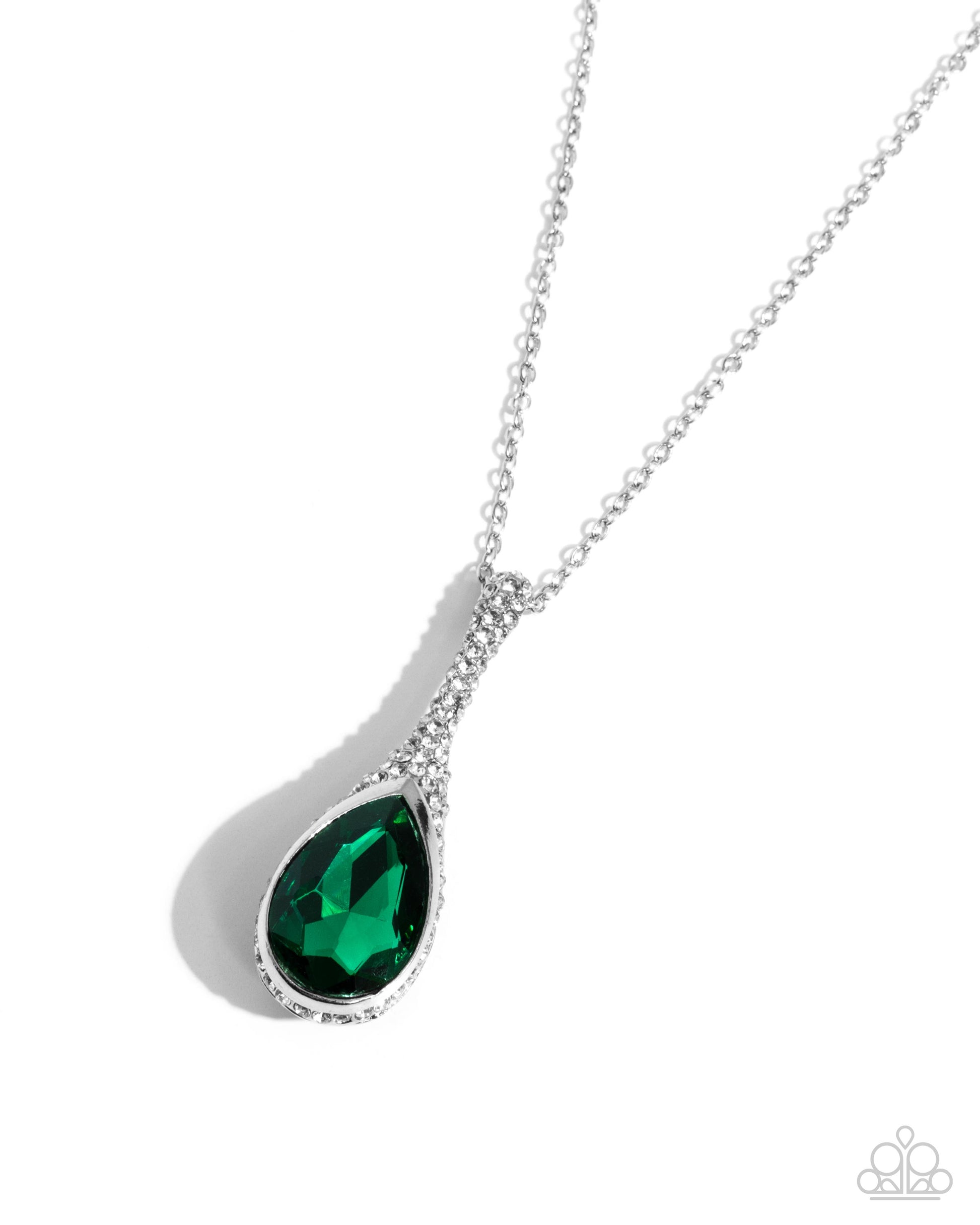 Rosy Revival - Green Necklace - Paparazzi - Dare2bdazzlin N Jewelry