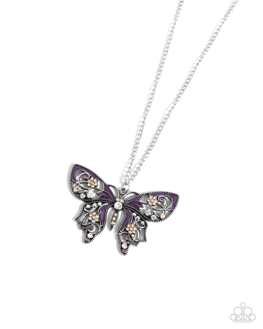Whimsical Weekday - Purple Necklace - Paparazzi - Dare2bdazzlin N Jewelry