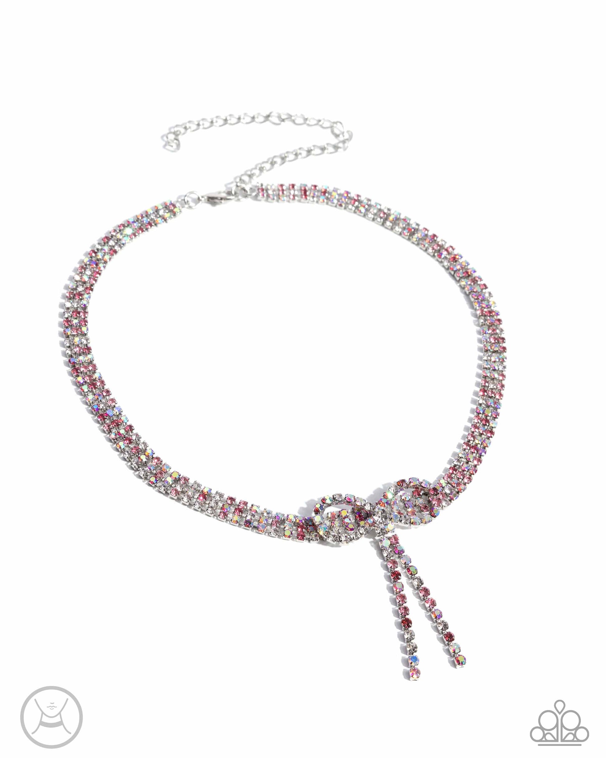 Buckingham Bow - Pink Choker - Paparazzi - Dare2bdazzlin N Jewelry