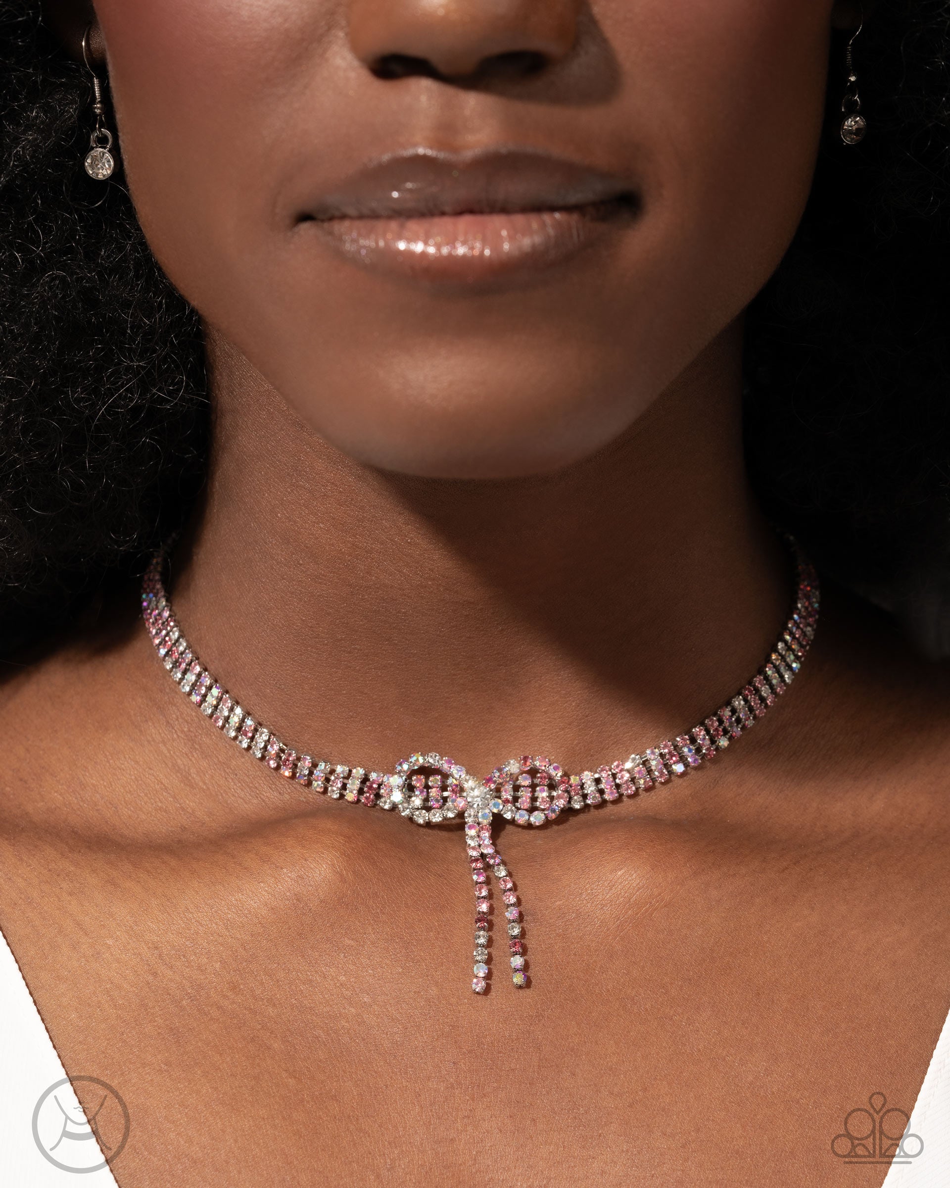 Buckingham Bow - Pink Choker - Paparazzi - Dare2bdazzlin N Jewelry