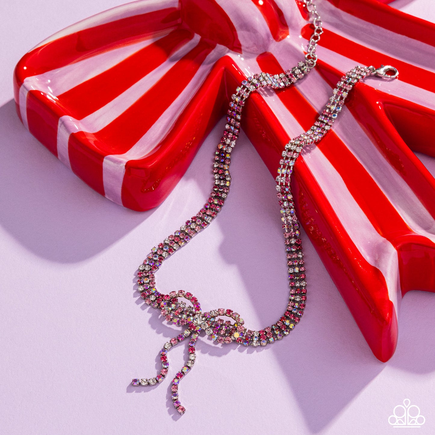 Buckingham Bow - Pink Choker - Paparazzi - Dare2bdazzlin N Jewelry