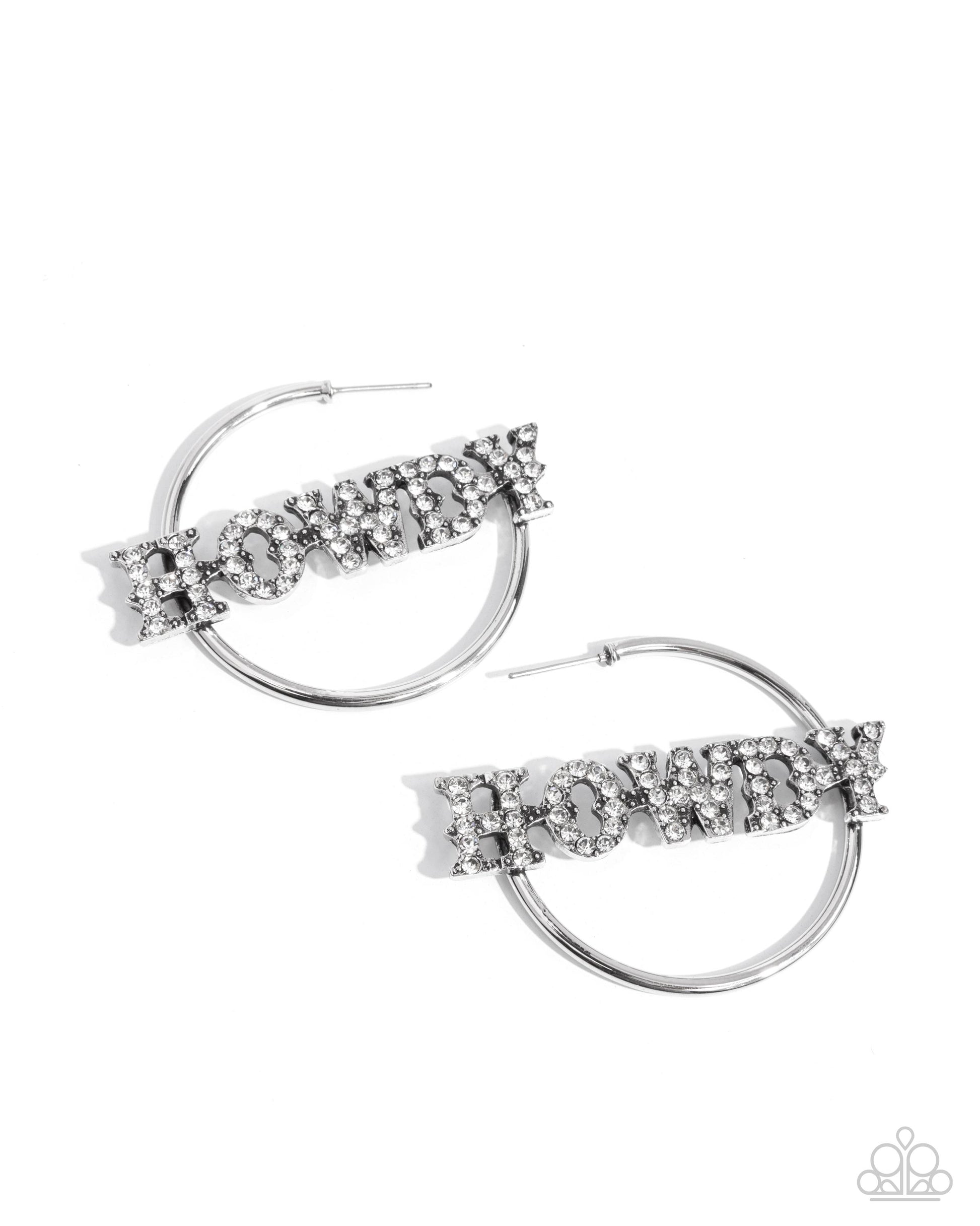 Howdy Hoedown - White Hoop[ Earring - Paparazzi - Dare2bdazzlin N Jewelry