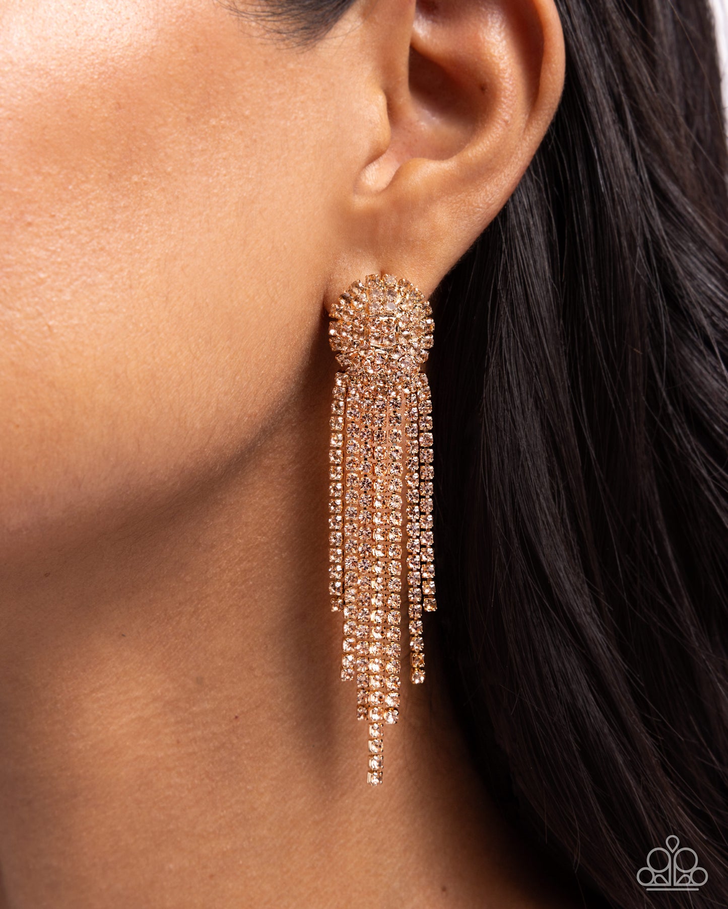 Majestic Moment - Gold Post Earring - Paparazzi - Dare2bdazzlin N Jewelry