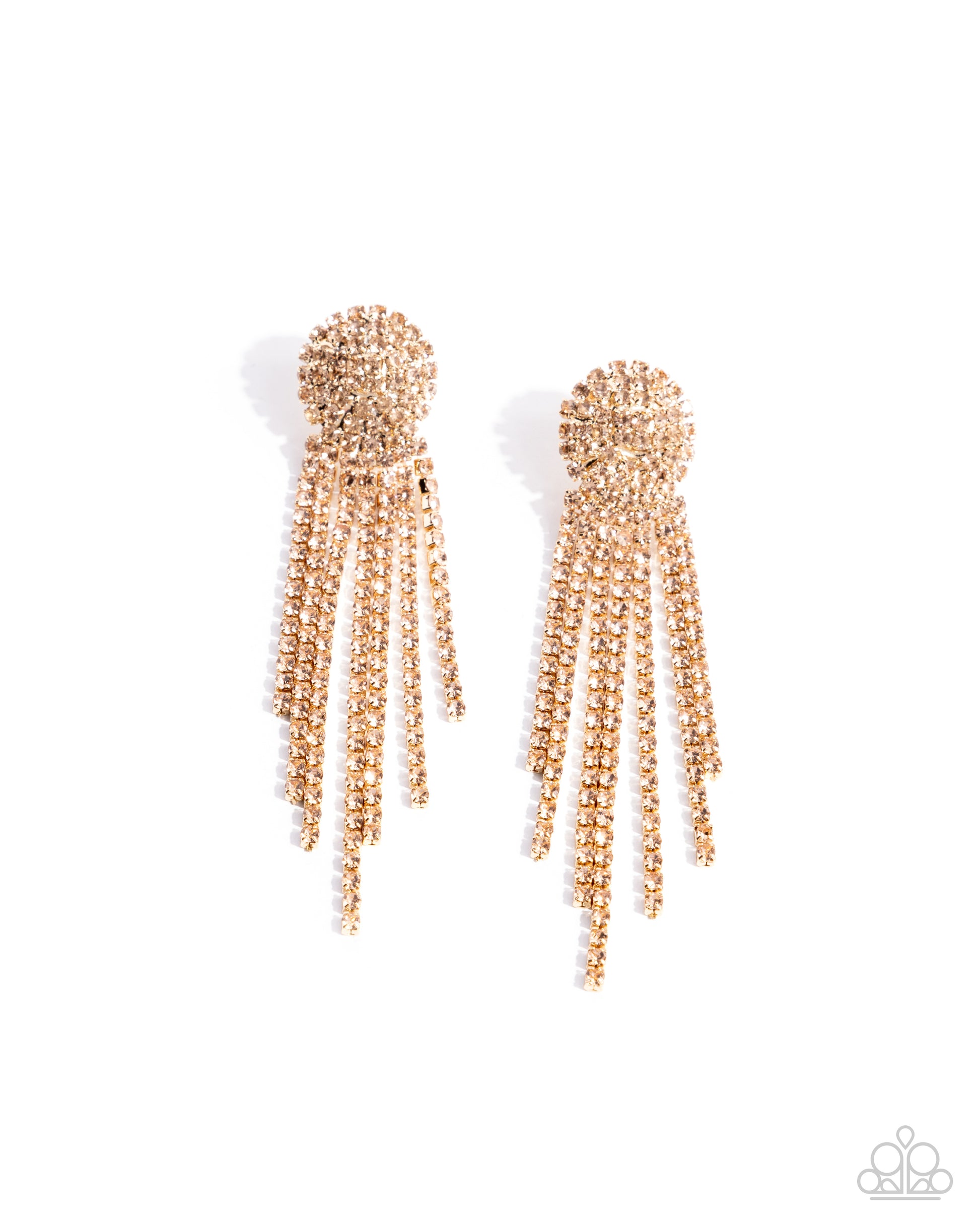 Majestic Moment - Gold Post Earring - Paparazzi - Dare2bdazzlin N Jewelry