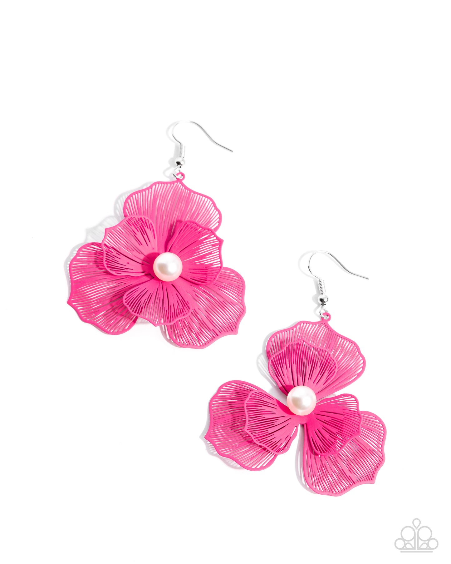 PETAL the Score - Pink Earring - Paparazzi - Dare2bdazzlin N Jewelry