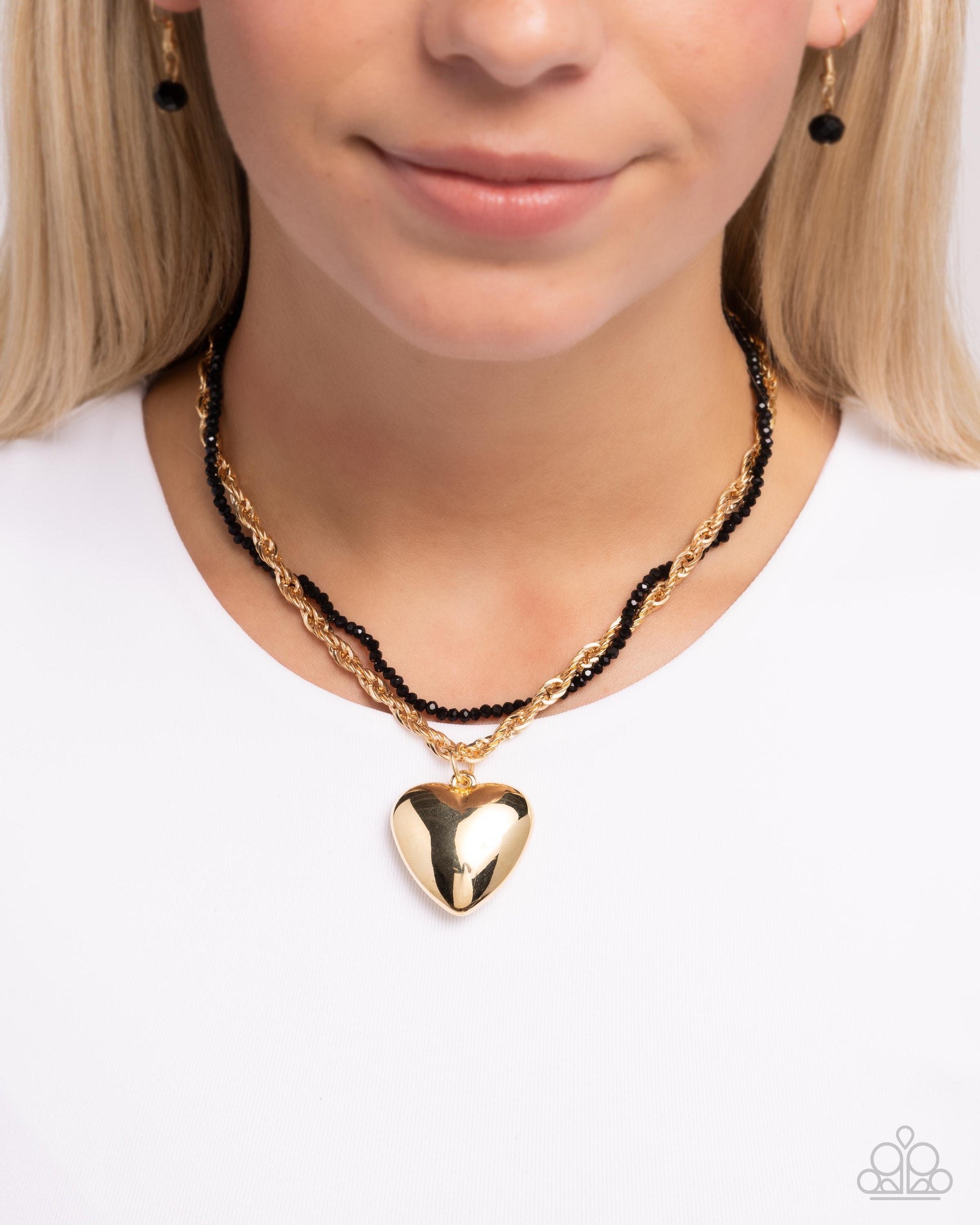 Falling Slowly - Gold Necklace - Paparazzi - Dare2bdazzlin N Jewelry