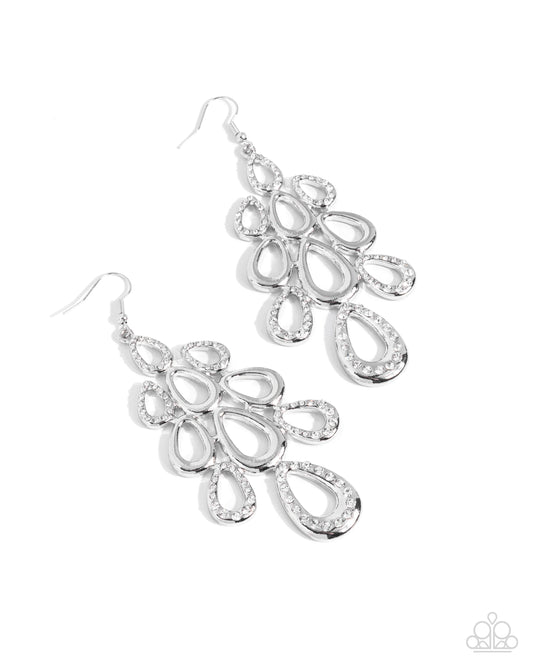 In a Hurry - White Earring - Paparazzi - Dare2bdazzlin N Jewelry