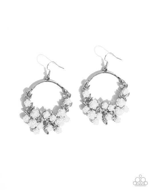 Exceptional Ease - White Earring - Paparazzi - Dare2bdazzlin N Jewelry