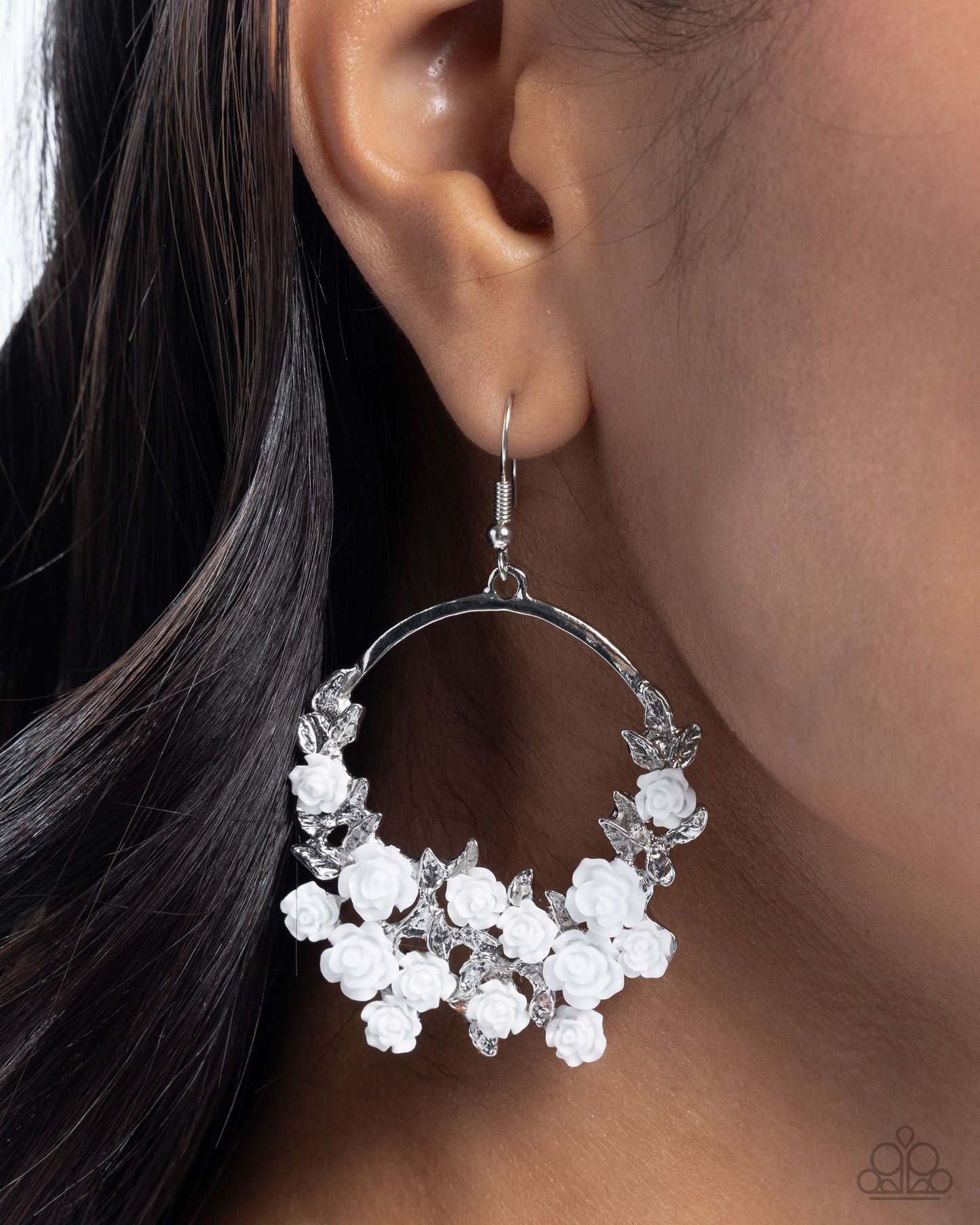 Exceptional Ease - White Earring - Paparazzi - Dare2bdazzlin N Jewelry