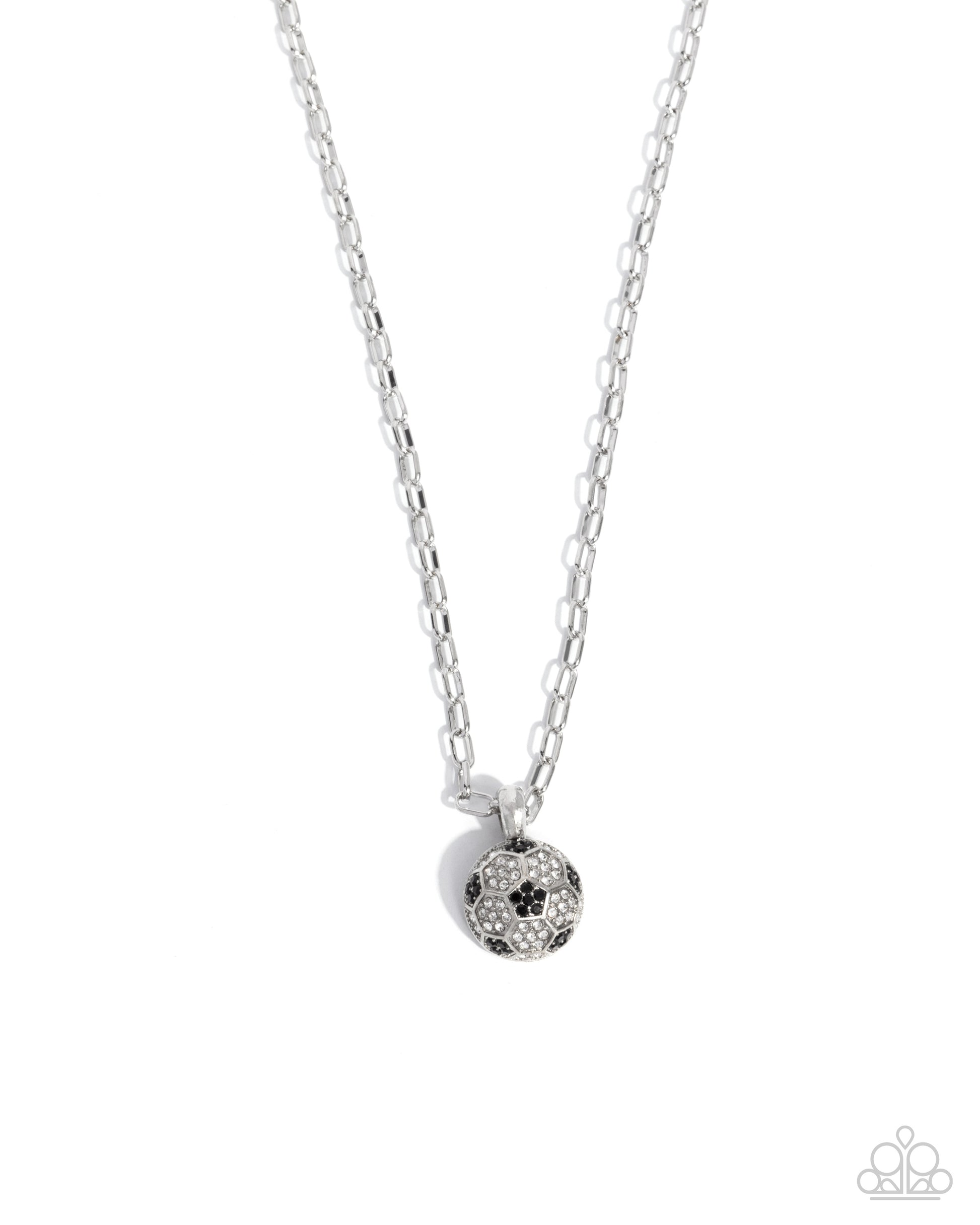 Soccer Pitch - Black Necklace - Paparazzi - Dare2bdazzlin N Jewelry