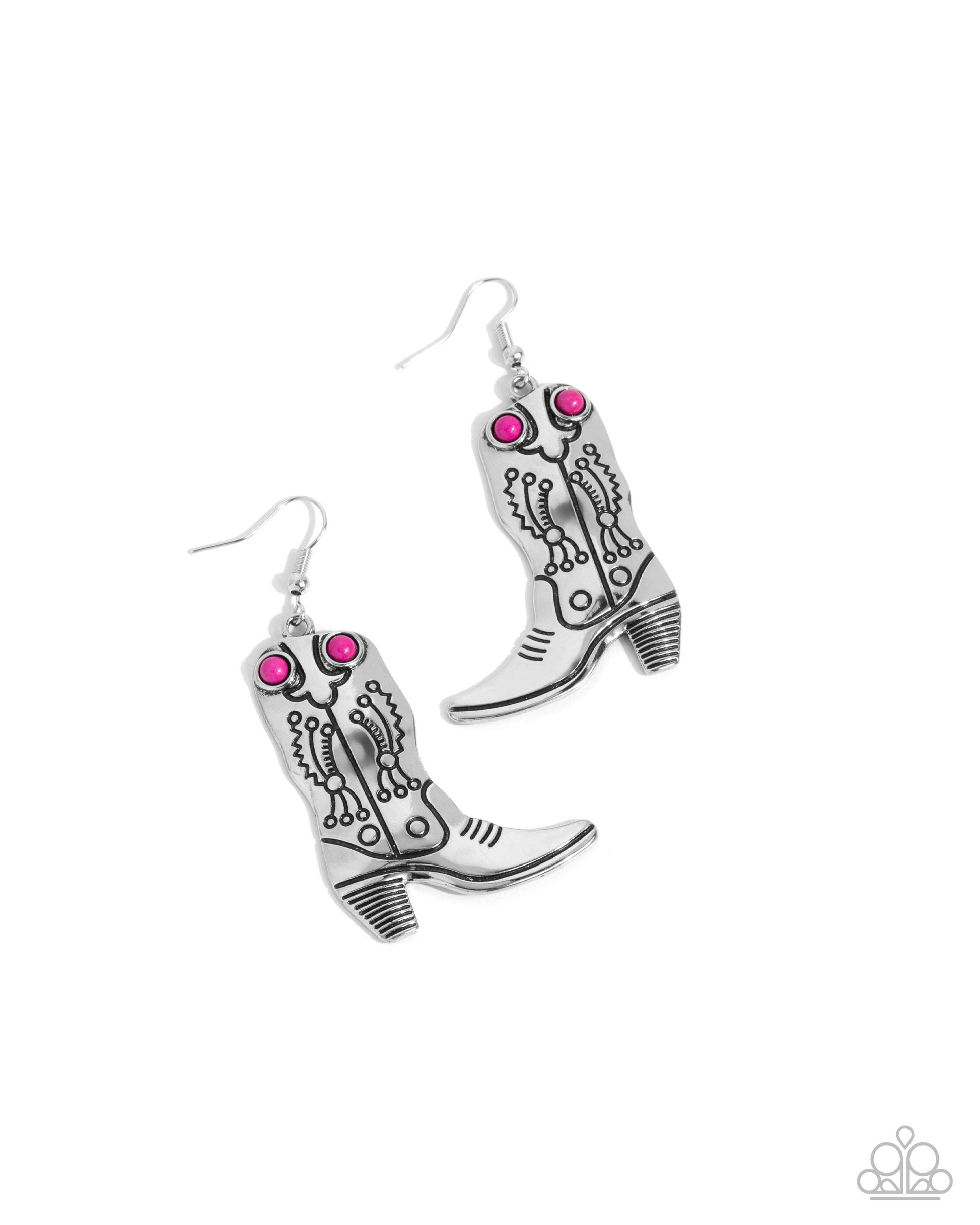 Southern Belle of the Ball - Pink Earring - Paparazzi - Dare2bdazzlin N Jewelry