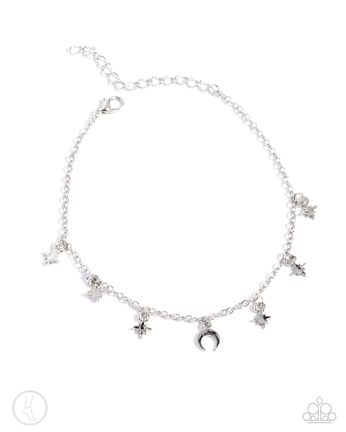 Stargazing Night - Silver Anklet - Paparazzi - Dare2bdazzlin N Jewelry