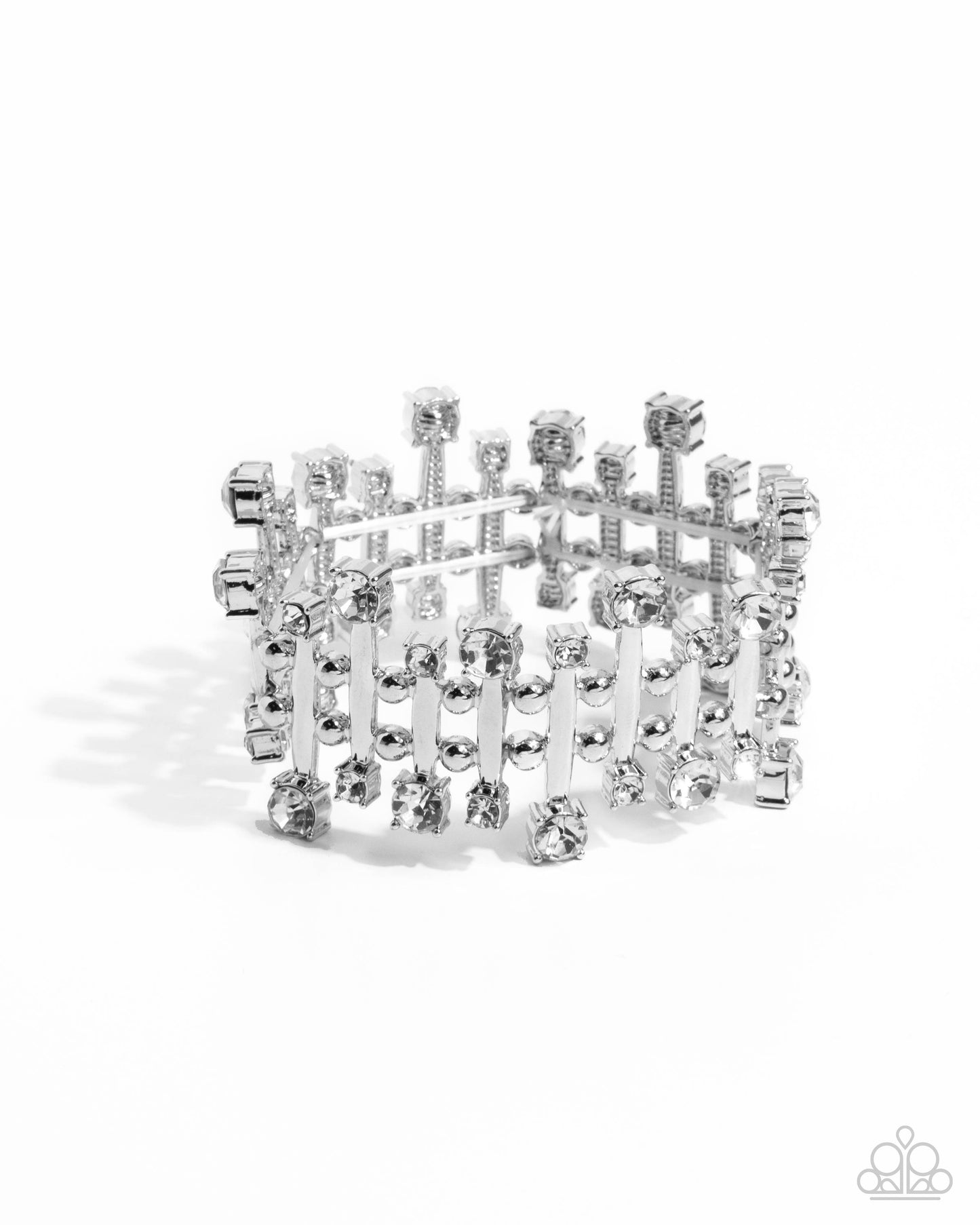 Misunderstanding Mayhem - White Bracelet - Paparazzi - Dare2bdazzlin N Jewelry