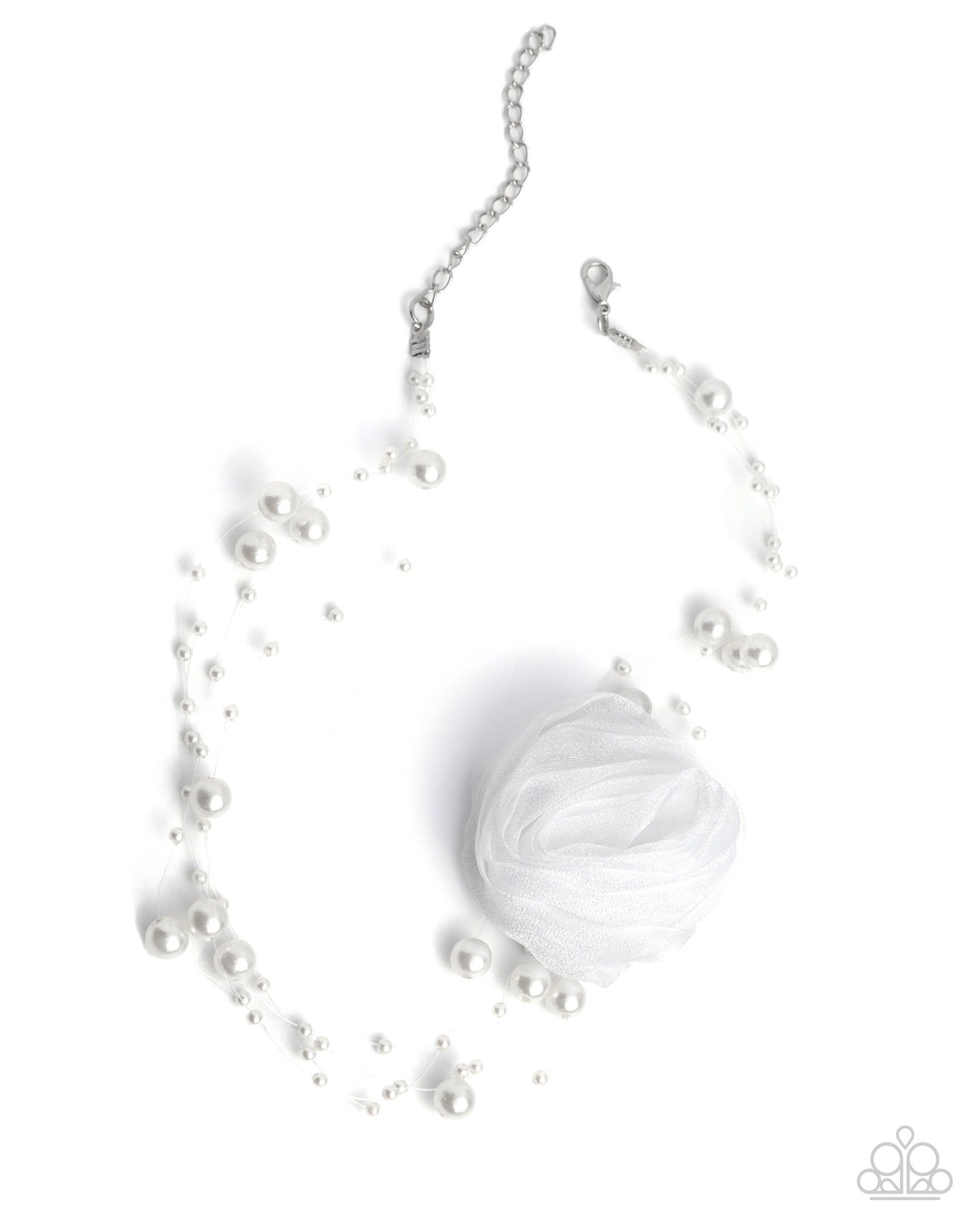 Delicate Debutante - White Necklace - Paparazzi - Dare2bdazzlin N Jewelry