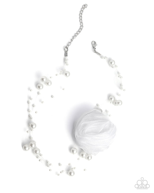 Delicate Debutante - White Necklace - Paparazzi - Dare2bdazzlin N Jewelry