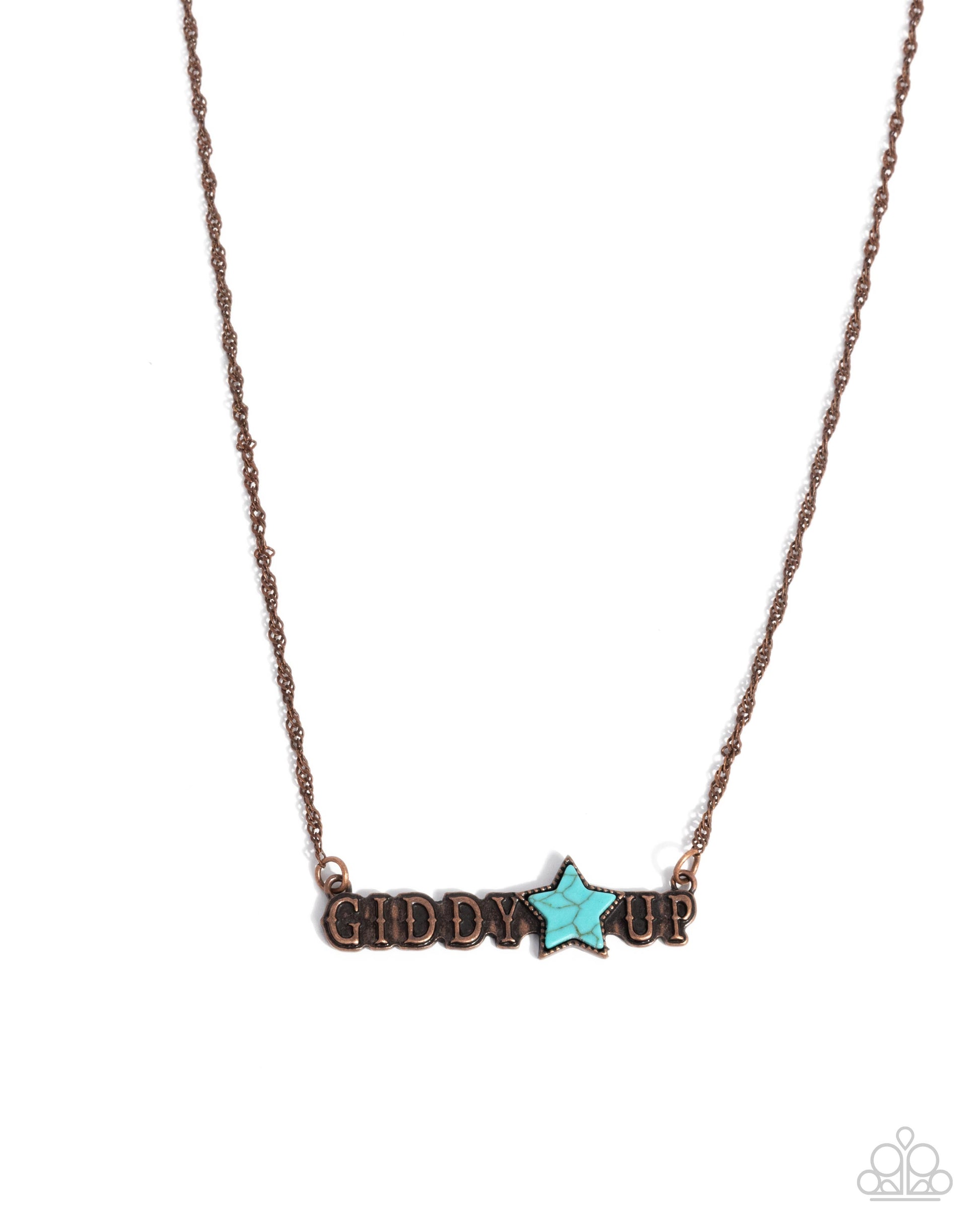 Giddy Up Glam - Copper Necklace - Paparazzi - Dare2bdazzlin N Jewelry