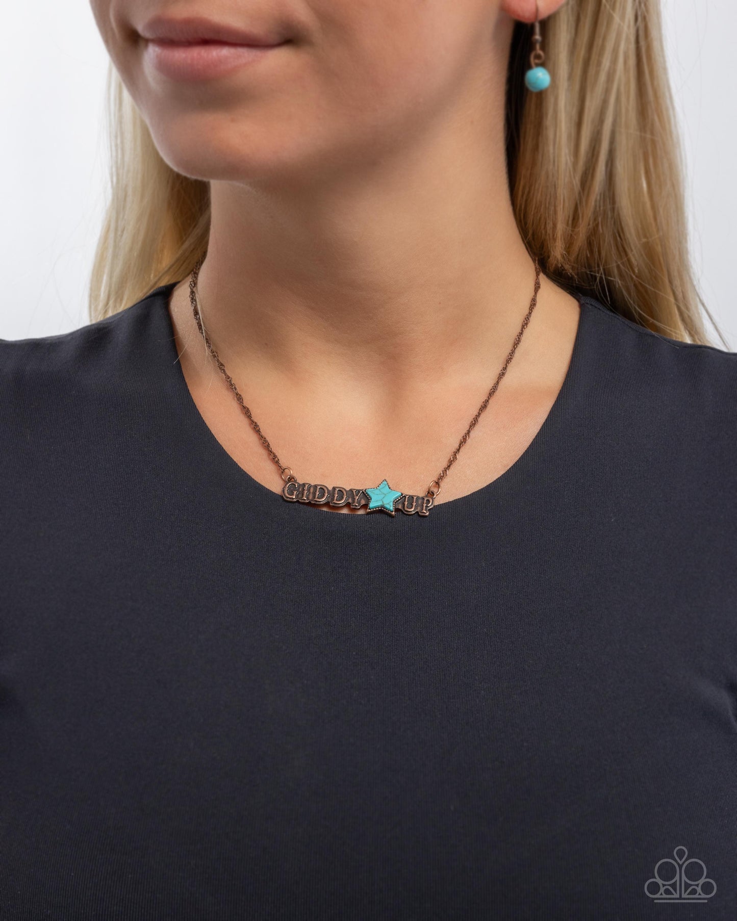 Giddy Up Glam - Copper Necklace - Paparazzi - Dare2bdazzlin N Jewelry