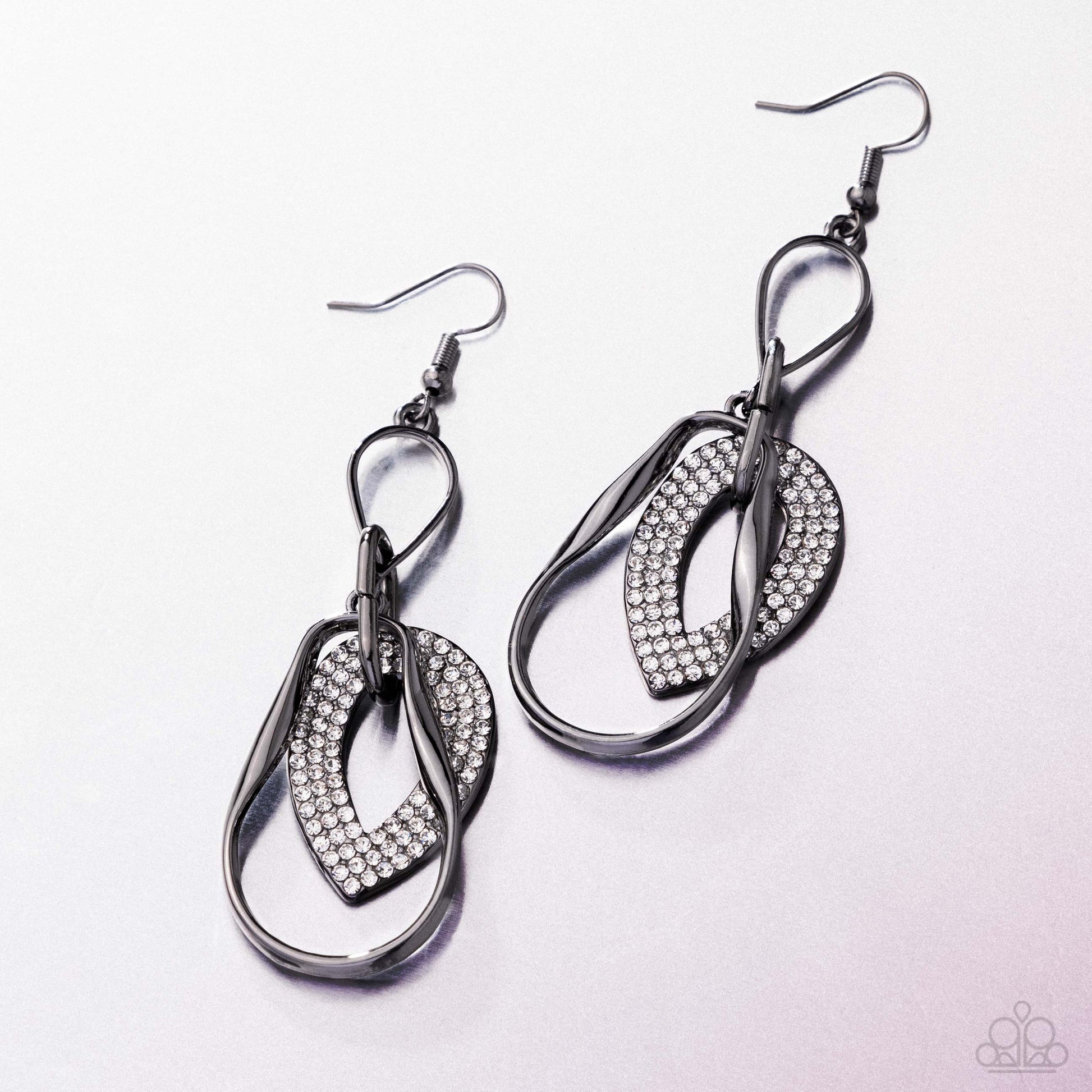 Teardrop Triumph - Black Earring - Paparazzi - Dare2bdazzlin N Jewelry