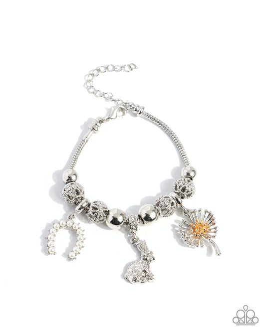 Graceful Godsend - White Bracelet - Paparazzi - Dare2bdazzlin N Jewelry