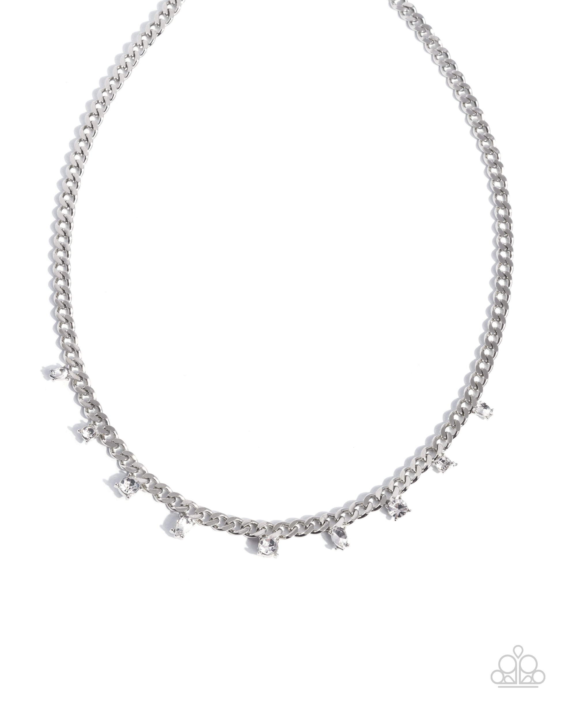 Rebellious Radiance - White Necklace - Paparazzi - Dare2bdazzlin N Jewelry