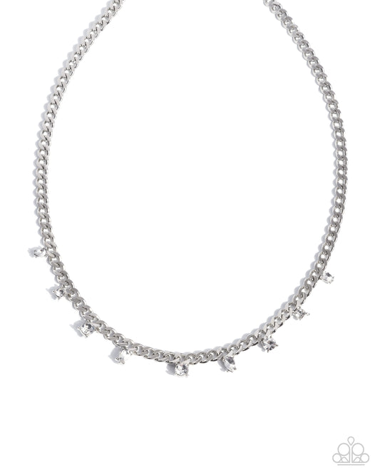 Rebellious Radiance - White Necklace - Paparazzi - Dare2bdazzlin N Jewelry