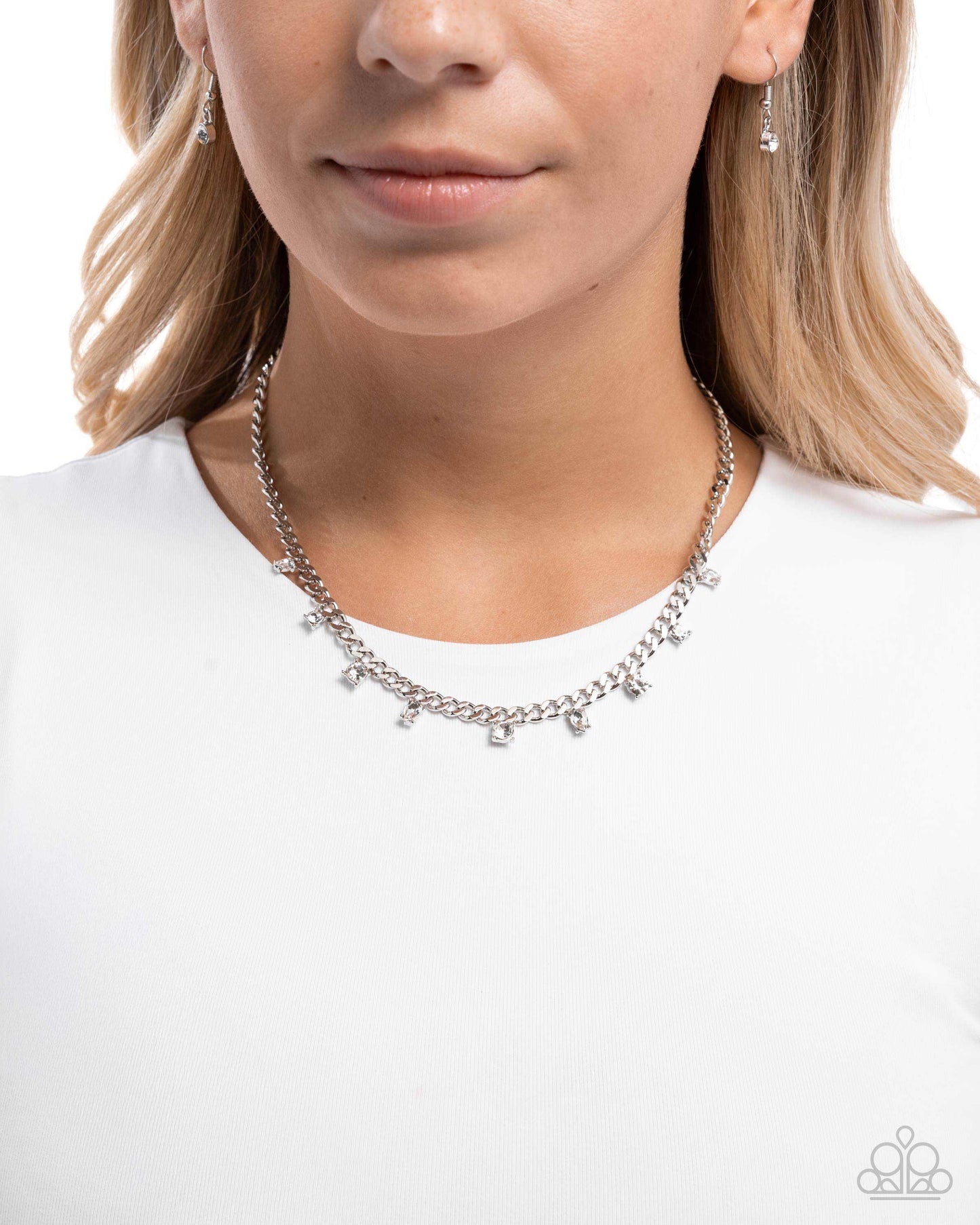 Rebellious Radiance - White Necklace - Paparazzi - Dare2bdazzlin N Jewelry