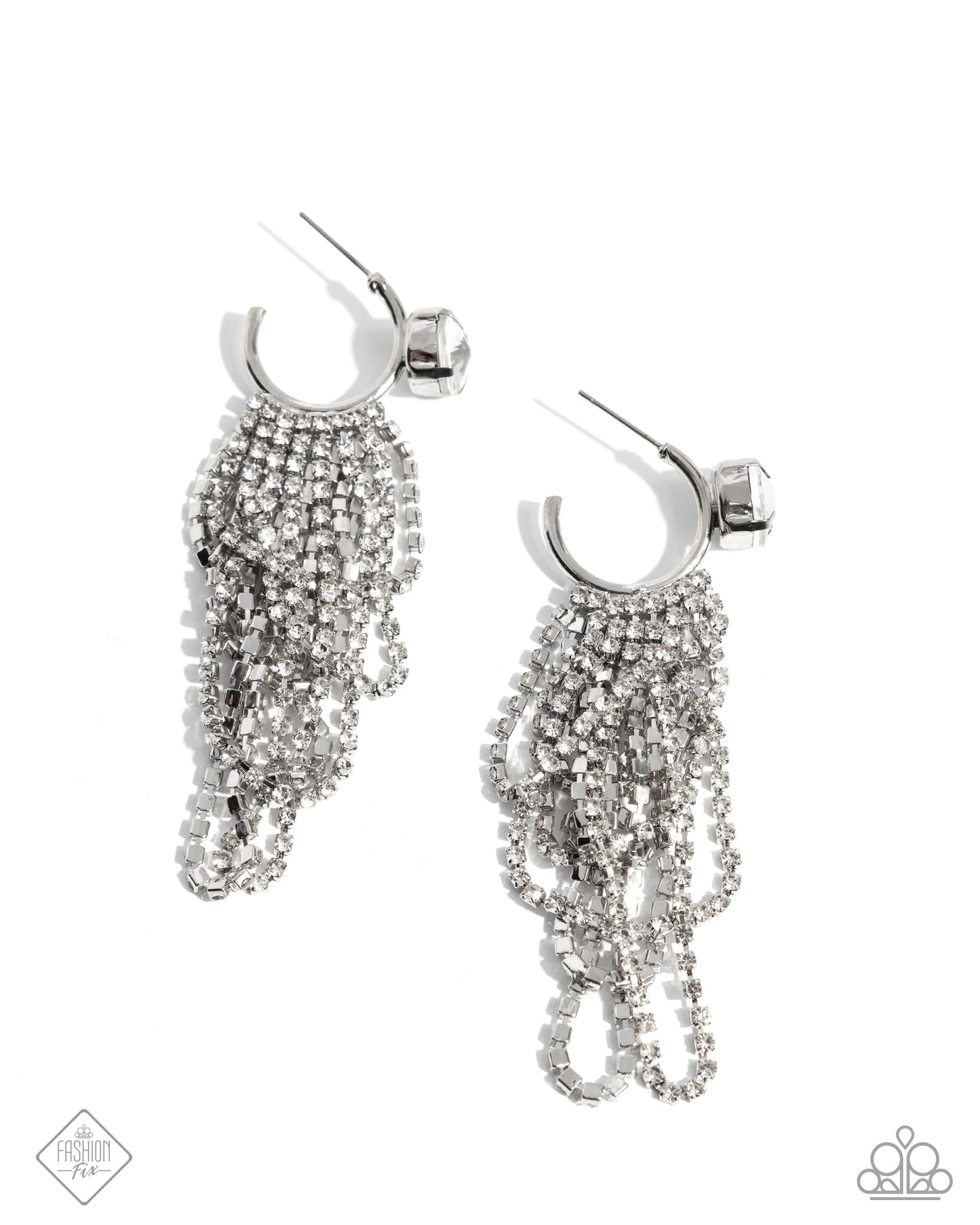 Ceaseless Chic - White Hoop Earring - Paparazzi - Dare2bdazzlin N Jewelry