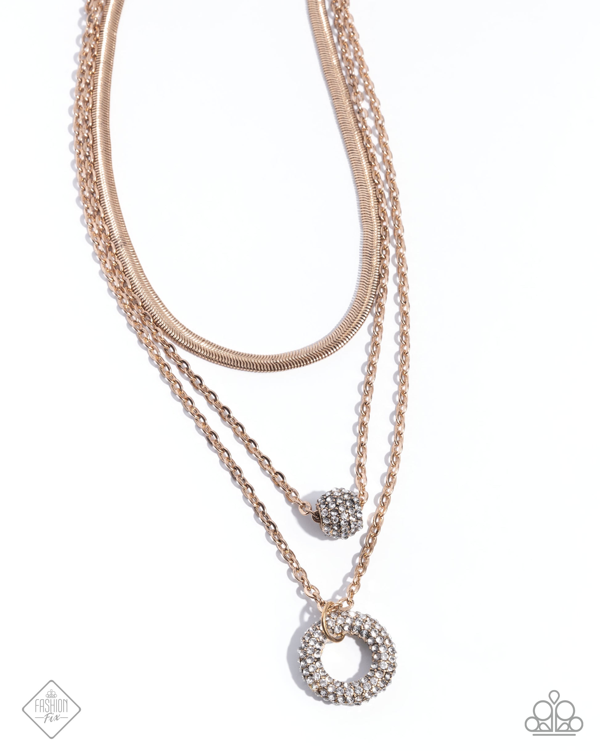 Dominant Dignity - Gold Necklace - Paparazzi - Dare2bdazzlin N Jewelry